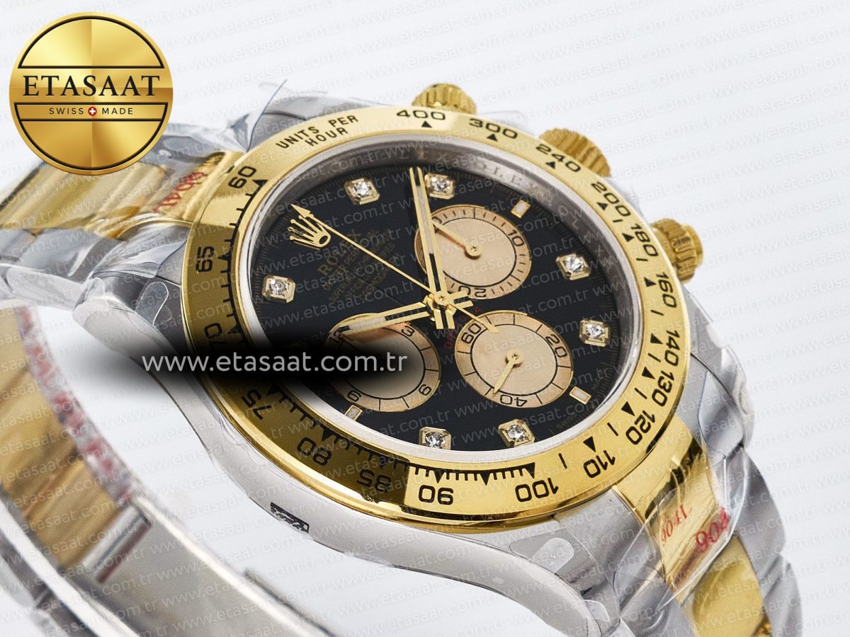 Daytona 126503 QF 1:1 Best Edition Black/YG Dial on SS/YG Braclet SH4131 V5 (48 Hours Power Reserve) - Görsel 7