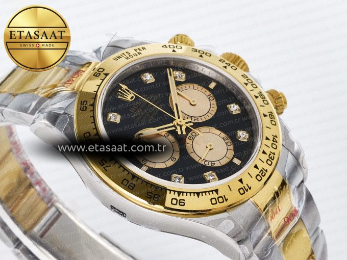Daytona 126503 QF 1:1 Best Edition Black/YG Dial on SS/YG Braclet SH4131 V5 (48 Hours Power Reserve) - Görsel 7