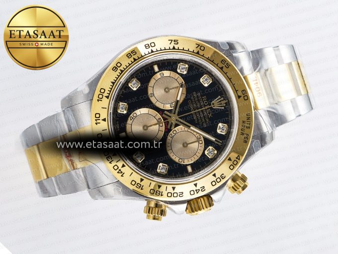 Daytona 126503 QF 1:1 Best Edition Black/YG Dial on SS/YG Braclet SH4131 V5 (48 Hours Power Reserve) - Görsel 8