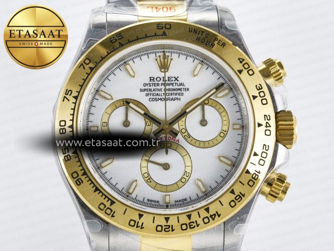 Daytona 126503 QF 1:1 Best Edition White Dial on SS/YG Braclet SH4131 V5 (48 Hours Power Reserve) - Görsel 4