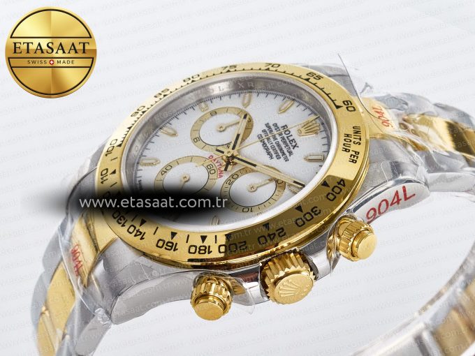 Daytona 126503 QF 1:1 Best Edition White Dial on SS/YG Braclet SH4131 V5 (48 Hours Power Reserve) - Görsel 6