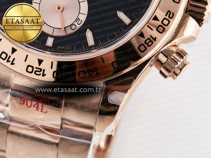 Daytona 126505 QF 1:1 Best Edition Black/RG Dial on RG Braclet SH4131 V5 (48 Hours Power Reserve) - Görsel 14