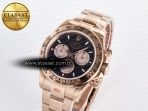 Daytona 126505 QF 1:1 Best Edition Black/RG Dial on RG Braclet SH4131 V5 (48 Hours Power Reserve) - Görsel 2