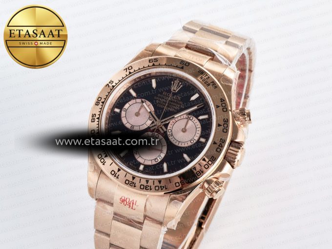 Daytona 126505 QF 1:1 Best Edition Black/RG Dial on RG Braclet SH4131 V5 (48 Hours Power Reserve) - Görsel 2