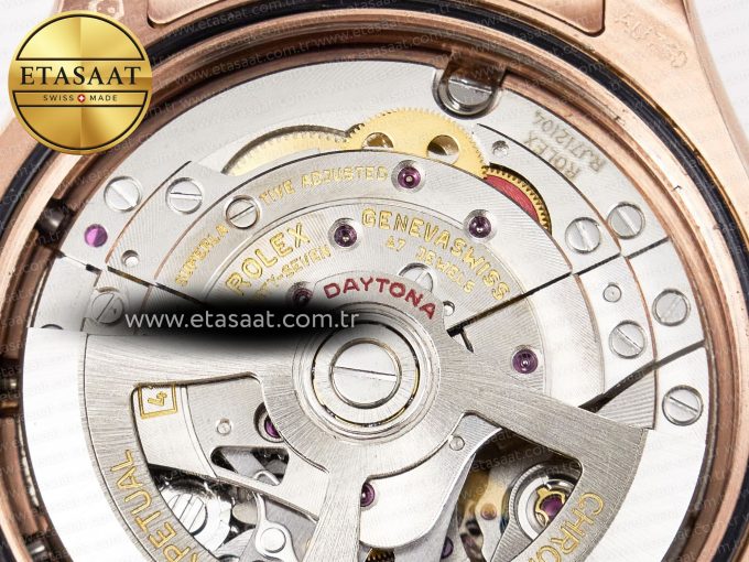 Daytona 126505 QF 1:1 Best Edition Black/RG Dial on RG Braclet SH4131 V5 (48 Hours Power Reserve) - Görsel 21