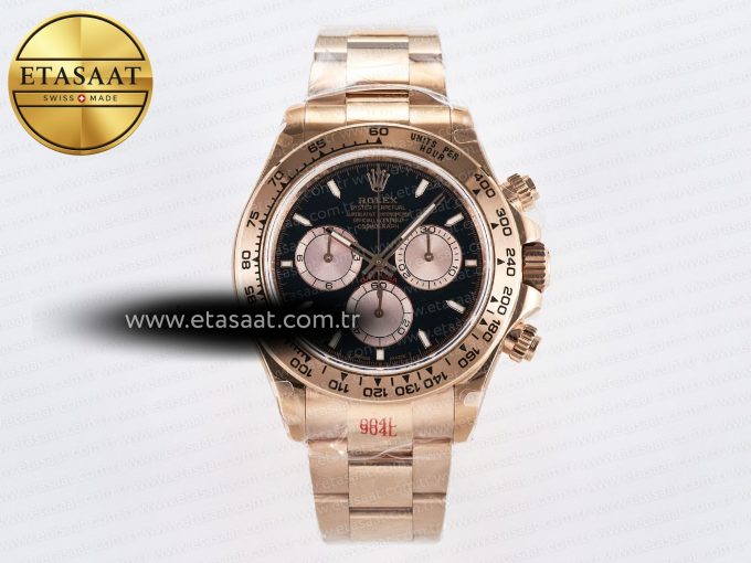 Daytona 126505 QF 1:1 Best Edition Black/RG Dial on RG Braclet SH4131 V5 (48 Hours Power Reserve) - Görsel 3
