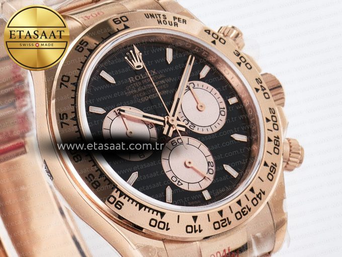 Daytona 126505 QF 1:1 Best Edition Black/RG Dial on RG Braclet SH4131 V5 (48 Hours Power Reserve) - Görsel 4