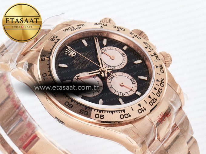 Daytona 126505 QF 1:1 Best Edition Black/RG Dial on RG Braclet SH4131 V5 (48 Hours Power Reserve) - Görsel 7