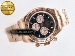 Daytona 126505 QF 1:1 Best Edition Black/RG Dial on RG Braclet SH4131 V5 (48 Hours Power Reserve) - Görsel 8