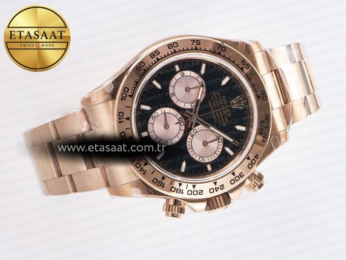 Daytona 126505 QF 1:1 Best Edition Black/RG Dial on RG Braclet SH4131 V5 (48 Hours Power Reserve) - Görsel 8