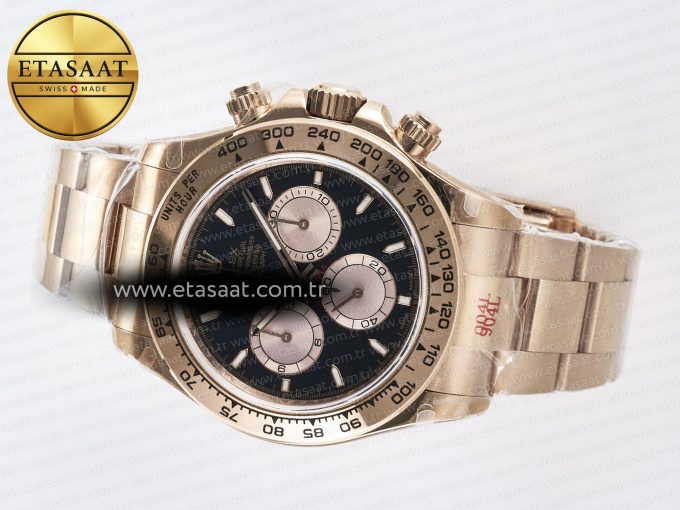 Daytona 126505 QF 1:1 Best Edition Black/RG Dial on RG Braclet SH4131 V5 (48 Hours Power Reserve) - Görsel 9