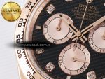 Daytona 126505 QF 1:1 Best Edition Black/RG Diamonds Dial on RG Braclet SH4131 V5 (48 Hours Power Reserve) - Görsel 12