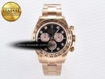 Daytona 126505 QF 1:1 Best Edition Black/RG Diamonds Dial on RG Braclet SH4131 V5 (48 Hours Power Reserve) - Görsel 3