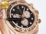 Daytona 126505 QF 1:1 Best Edition Black/RG Diamonds Dial on RG Braclet SH4131 V5 (48 Hours Power Reserve) - Görsel 4