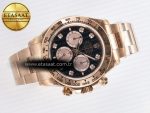 Daytona 126505 QF 1:1 Best Edition Black/RG Diamonds Dial on RG Braclet SH4131 V5 (48 Hours Power Reserve) - Görsel 8