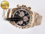 Daytona 126505 QF 1:1 Best Edition Black/RG Diamonds Dial on RG Braclet SH4131 V5 (48 Hours Power Reserve) - Görsel 9