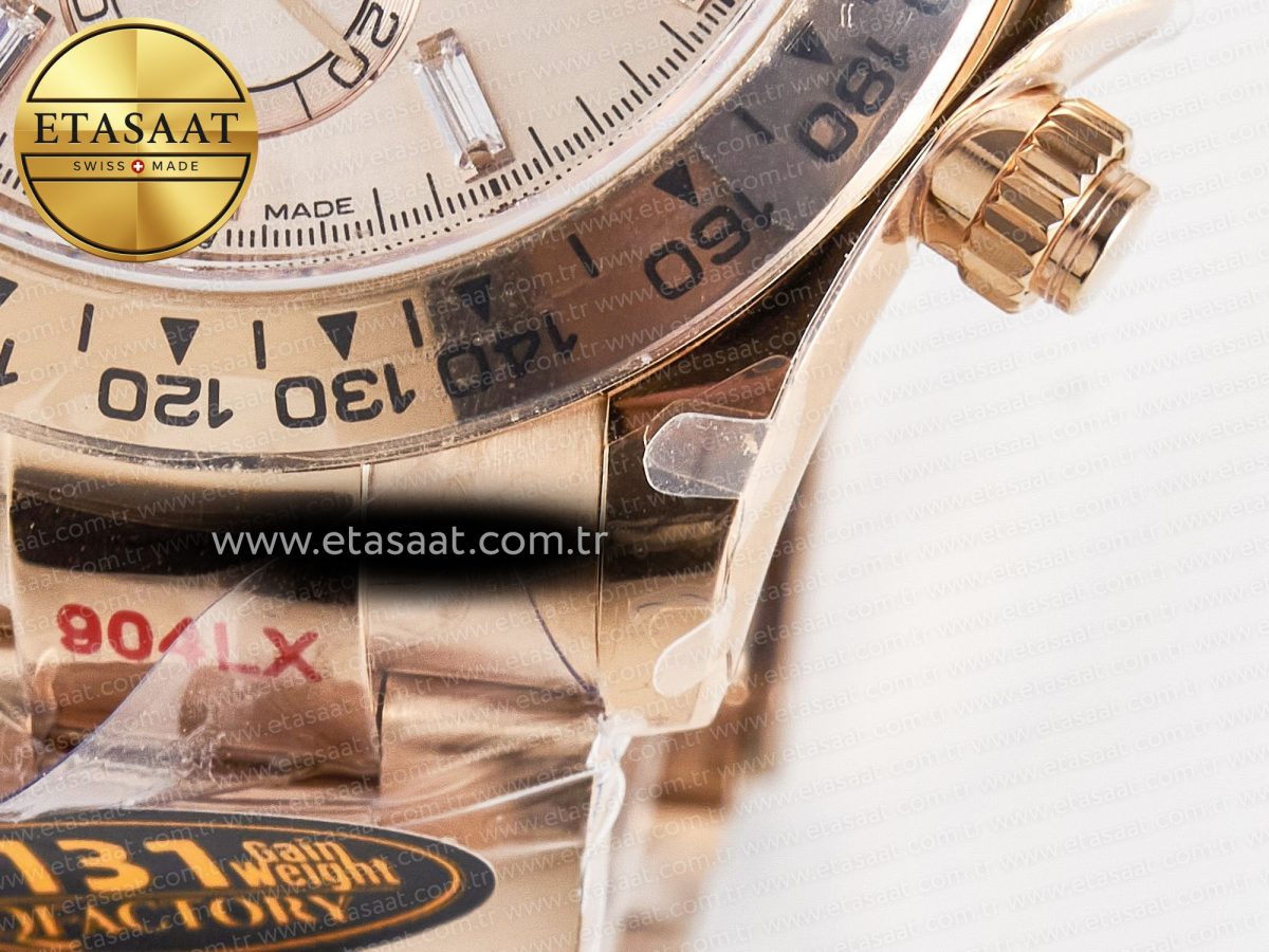 Daytona 126505 RG QF 1:1 Best Edition RG Dial Crystal Markers On RG Bracelet SH4131 V6 (Gain Weight) - Görsel 14