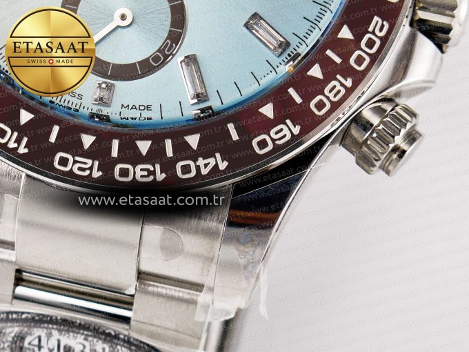 Daytona 126506 Clean 1:1 Best Edition 904L Steel Ice Blue Dial Crystral Markers on SS Braclet SH4131 - Görsel 14