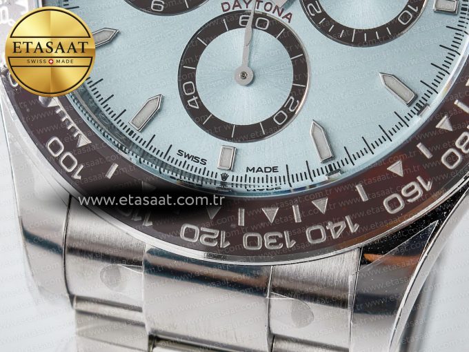 Daytona 126506 Clean 1:1 Best Edition 904L Steel Ice Blue Dial Lume Markers on SS Braclet SH4131 - Görsel 13