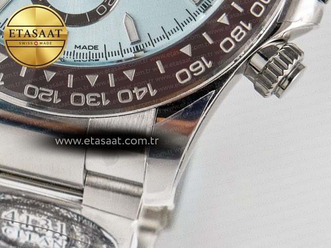 Daytona 126506 Clean 1:1 Best Edition 904L Steel Ice Blue Dial Lume Markers on SS Braclet SH4131 - Görsel 14