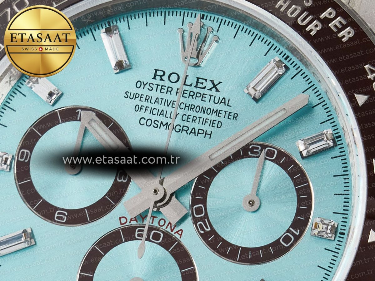 Daytona 126506 QF 1:1 Best Edition Ice Blue Crystal Dial on SS Bracelet Strap SH4131 V5 (48 Hours Power Reserve) - Görsel 10