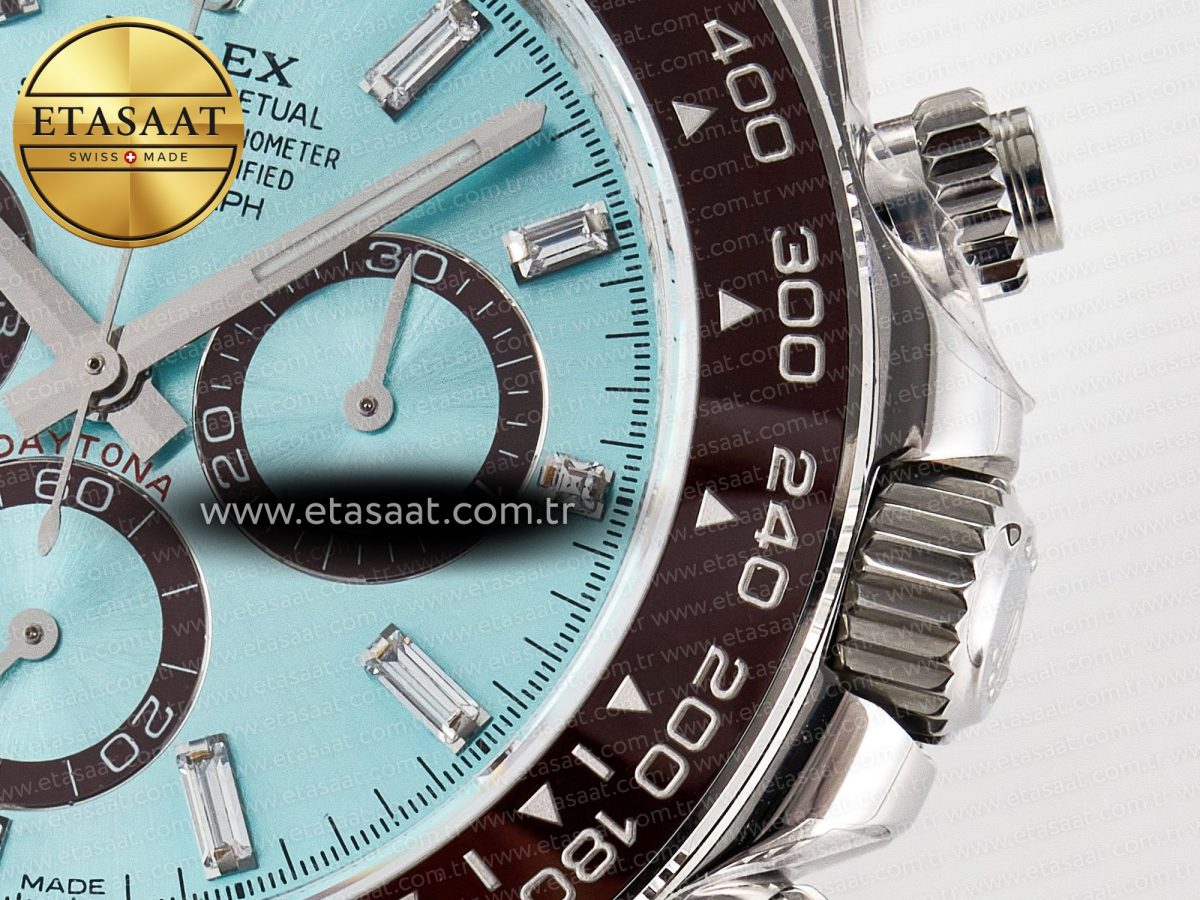Daytona 126506 QF 1:1 Best Edition Ice Blue Crystal Dial on SS Bracelet Strap SH4131 V5 (48 Hours Power Reserve) - Görsel 11