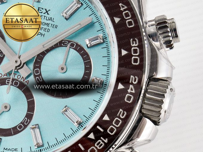 Daytona 126506 QF 1:1 Best Edition Ice Blue Crystal Dial on SS Bracelet Strap SH4131 V5 (48 Hours Power Reserve) - Görsel 11