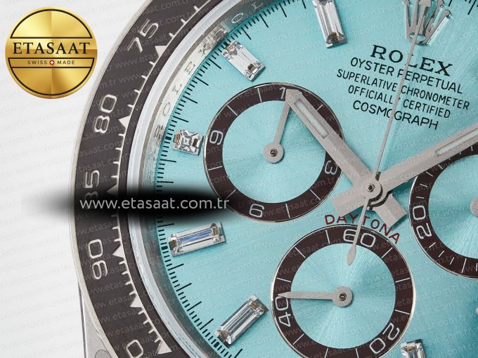 Daytona 126506 QF 1:1 Best Edition Ice Blue Crystal Dial on SS Bracelet Strap SH4131 V5 (48 Hours Power Reserve) - Görsel 13