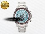 Daytona 126506 QF 1:1 Best Edition Ice Blue Crystal Dial on SS Bracelet Strap SH4131 V5 (48 Hours Power Reserve) - Görsel 3