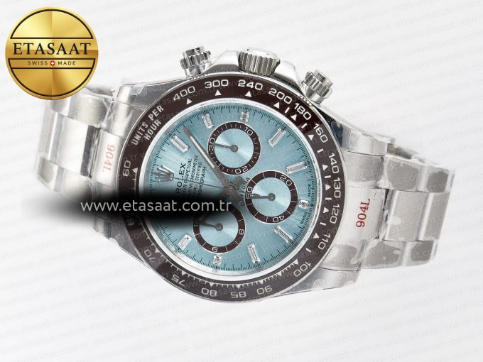 Daytona 126506 QF 1:1 Best Edition Ice Blue Crystal Dial on SS Bracelet Strap SH4131 V5 (48 Hours Power Reserve) - Görsel 9
