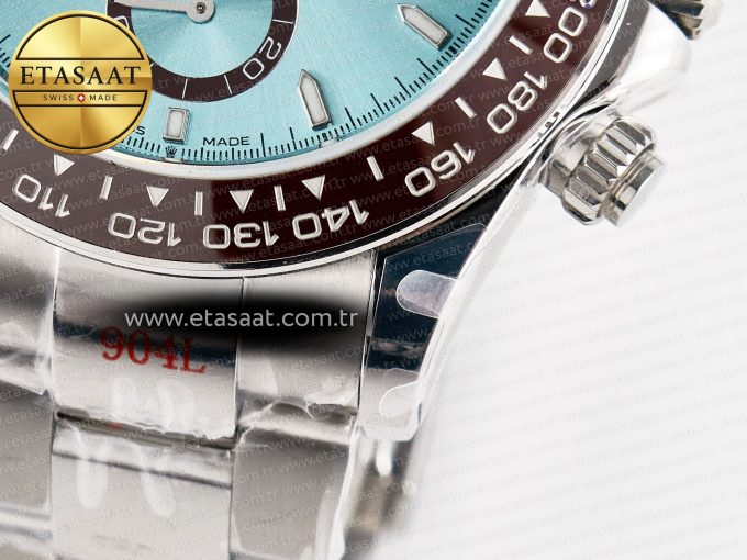 Daytona 126506 QF 1:1 Best Edition Ice Blue Dial on SS Bracelet Strap SH4131 V5 (48 Hours Power Reserve) - Görsel 14