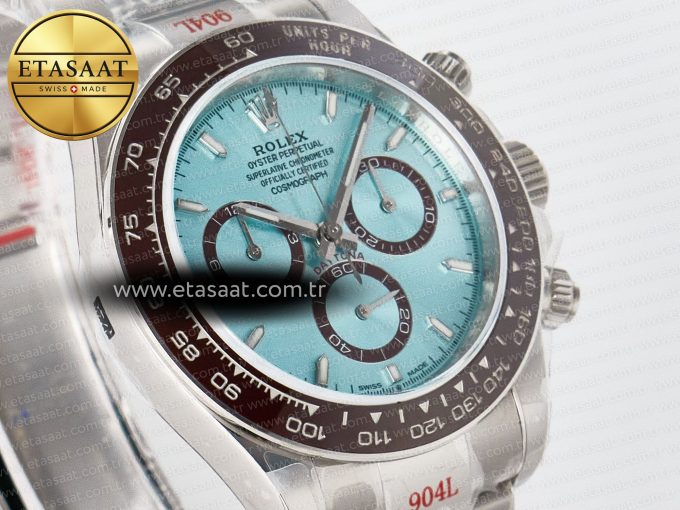 Daytona 126506 QF 1:1 Best Edition Ice Blue Dial on SS Bracelet Strap SH4131 V5 (48 Hours Power Reserve) - Görsel 5