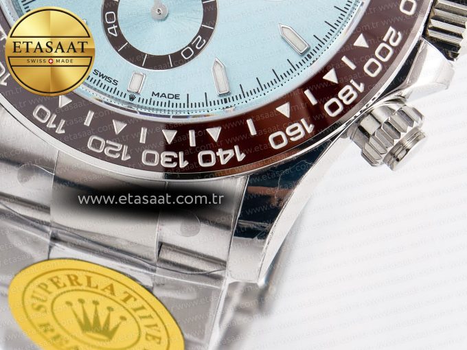 Daytona 126506 VSF 40mm SS 1:1 Best Edition Ice Blue Stick Dial on SS Bracelet SA4131 Super Clone - Görsel 14