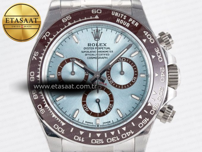 Daytona 126506 VSF 40mm SS 1:1 Best Edition Ice Blue Stick Dial on SS Bracelet SA4131 Super Clone - Görsel 4