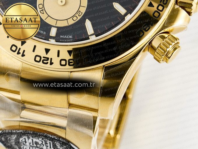 Daytona 126508 Clean 1:1 Best Edition Black/YG Dial on YG Bracelet SH4131 - Görsel 14