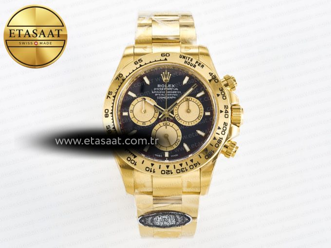 Daytona 126508 Clean 1:1 Best Edition Black/YG Dial on YG Bracelet SH4131 - Görsel 3