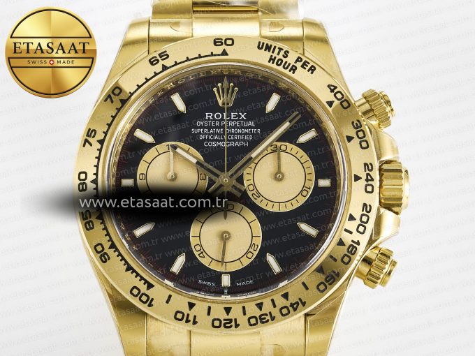 Daytona 126508 Clean 1:1 Best Edition Black/YG Dial on YG Bracelet SH4131 - Görsel 4