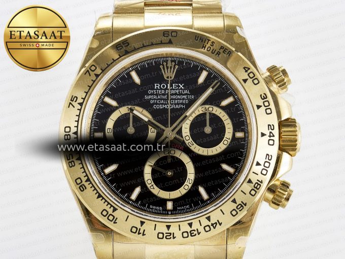 Daytona 126508 QF 1:1 Best Edition Black Dial on YG Braclet SH4131 V5 (48 Hours Power Reserve) - Görsel 4