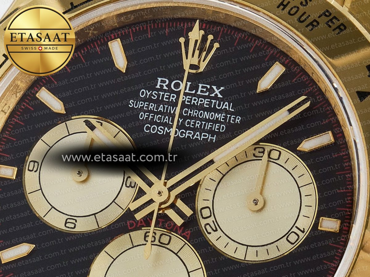 Daytona 126508 QF 1:1 Best Edition Black/YG Dial on YG Braclet SH4131 V5 (48 Hours Power Reserve) - Görsel 10