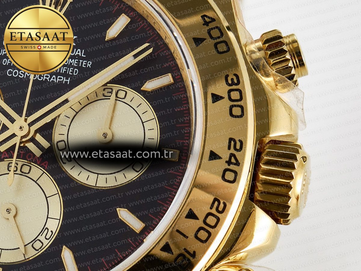 Daytona 126508 QF 1:1 Best Edition Black/YG Dial on YG Braclet SH4131 V5 (48 Hours Power Reserve) - Görsel 11