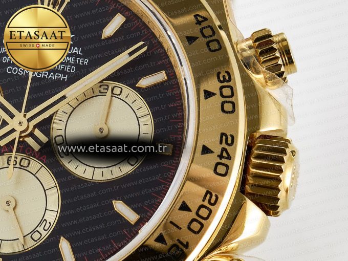 Daytona 126508 QF 1:1 Best Edition Black/YG Dial on YG Braclet SH4131 V5 (48 Hours Power Reserve) - Görsel 11