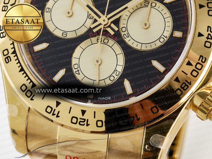Daytona 126508 QF 1:1 Best Edition Black/YG Dial on YG Braclet SH4131 V5 (48 Hours Power Reserve) - Görsel 12