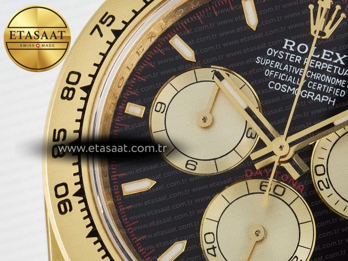 Daytona 126508 QF 1:1 Best Edition Black/YG Dial on YG Braclet SH4131 V5 (48 Hours Power Reserve) - Görsel 13