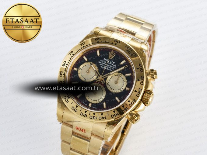 Daytona 126508 QF 1:1 Best Edition Black/YG Dial on YG Braclet SH4131 V5 (48 Hours Power Reserve) - Görsel 2