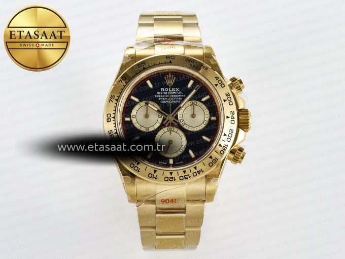 Daytona 126508 QF 1:1 Best Edition Black/YG Dial on YG Braclet SH4131 V5 (48 Hours Power Reserve) - Görsel 3