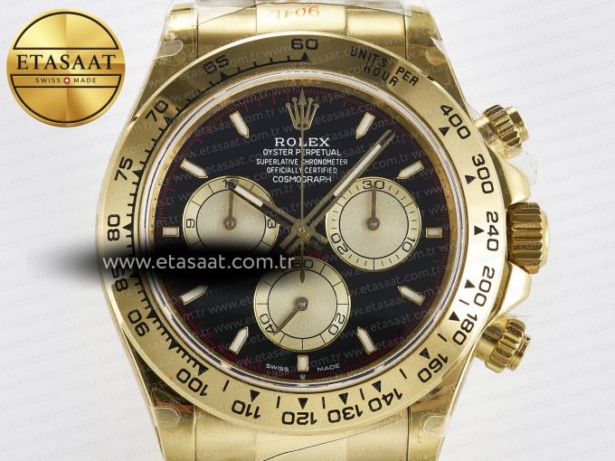 Daytona 126508 QF 1:1 Best Edition Black/YG Dial on YG Braclet SH4131 V5 (48 Hours Power Reserve) - Görsel 4