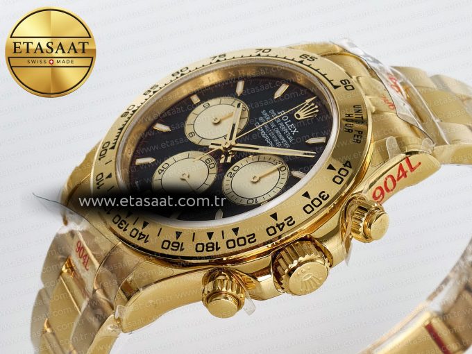 Daytona 126508 QF 1:1 Best Edition Black/YG Dial on YG Braclet SH4131 V5 (48 Hours Power Reserve) - Görsel 6