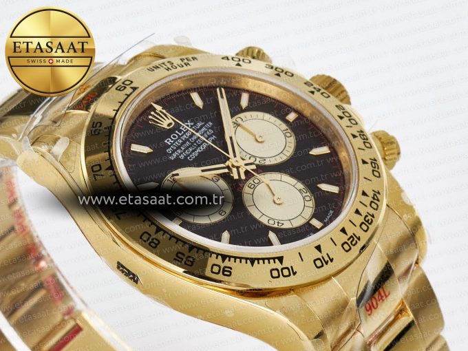 Daytona 126508 QF 1:1 Best Edition Black/YG Dial on YG Braclet SH4131 V5 (48 Hours Power Reserve) - Görsel 7