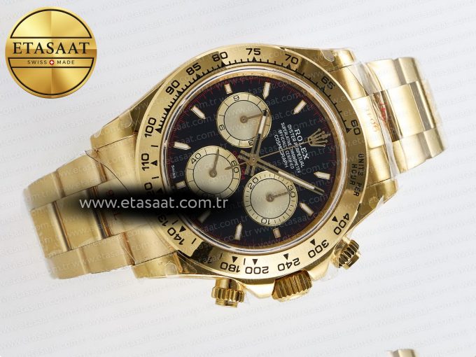 Daytona 126508 QF 1:1 Best Edition Black/YG Dial on YG Braclet SH4131 V5 (48 Hours Power Reserve) - Görsel 8