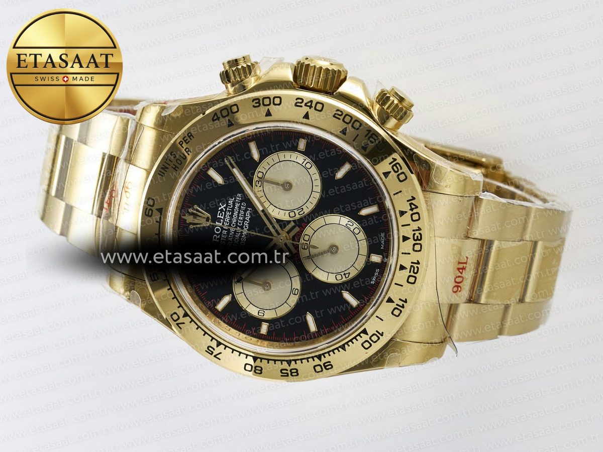 Daytona 126508 QF 1:1 Best Edition Black/YG Dial on YG Braclet SH4131 V5 (48 Hours Power Reserve) - Görsel 9